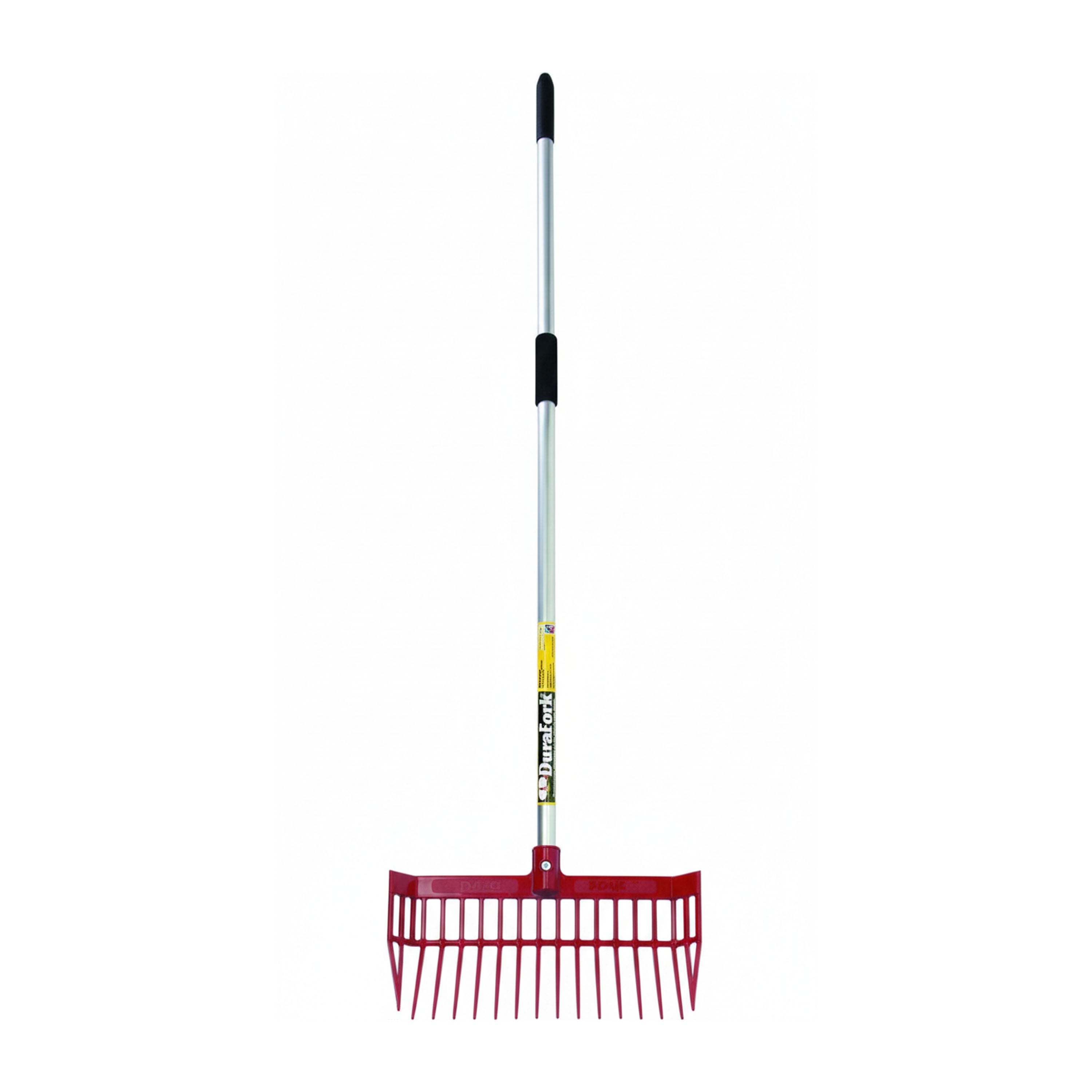 Little Giant DuraFork Polycarbonate Pre Bent Pitchfork with Angled Tines, Red - VMInnovations