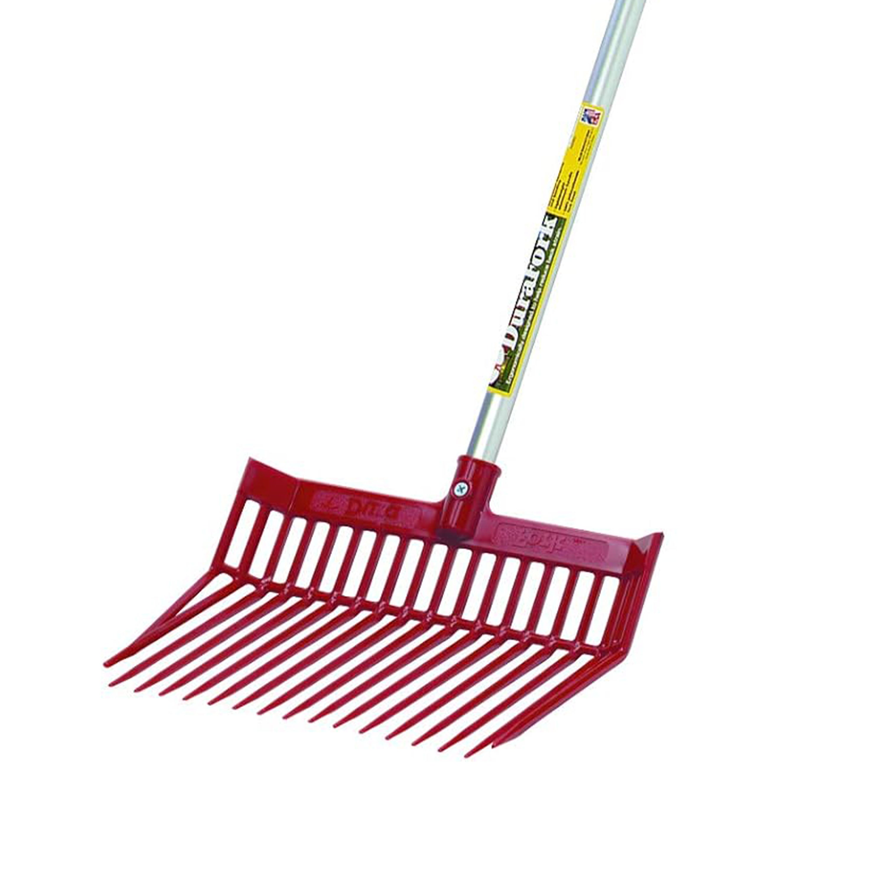 Little Giant DuraFork Polycarbonate Pre Bent Pitchfork with Angled Tines, Red - VMInnovations