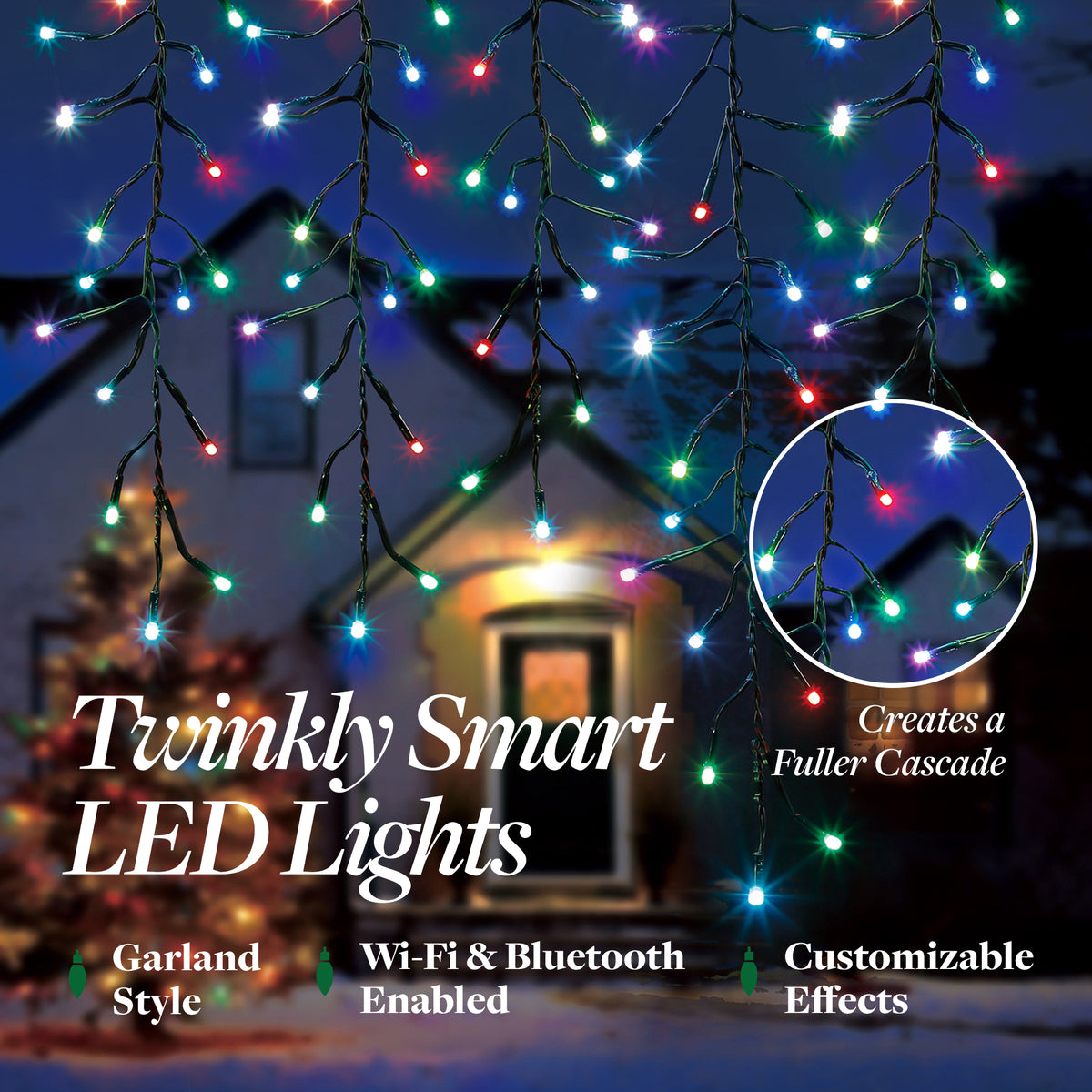Home Heritage 6.5 Ft RGB LED Indoor/Outdoor String Lights, 40 Count(Used)