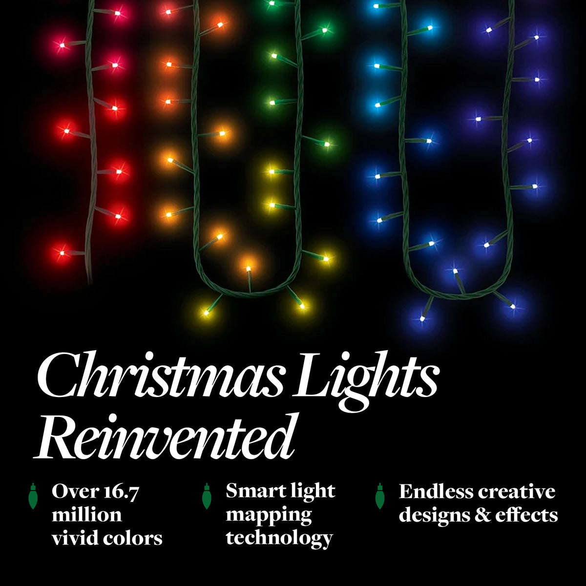 Home Heritage 6.5 Ft RGB LED Indoor/Outdoor String Lights, 40 Count(Used)