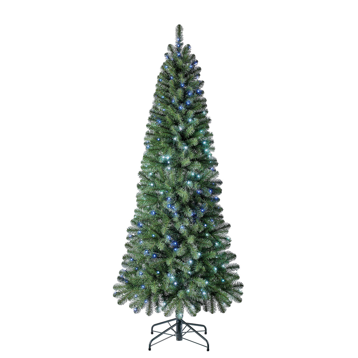 Home Heritage 7' Twinkly Pencil Pine Prelit Artificial Christmas Tree 210 Lights