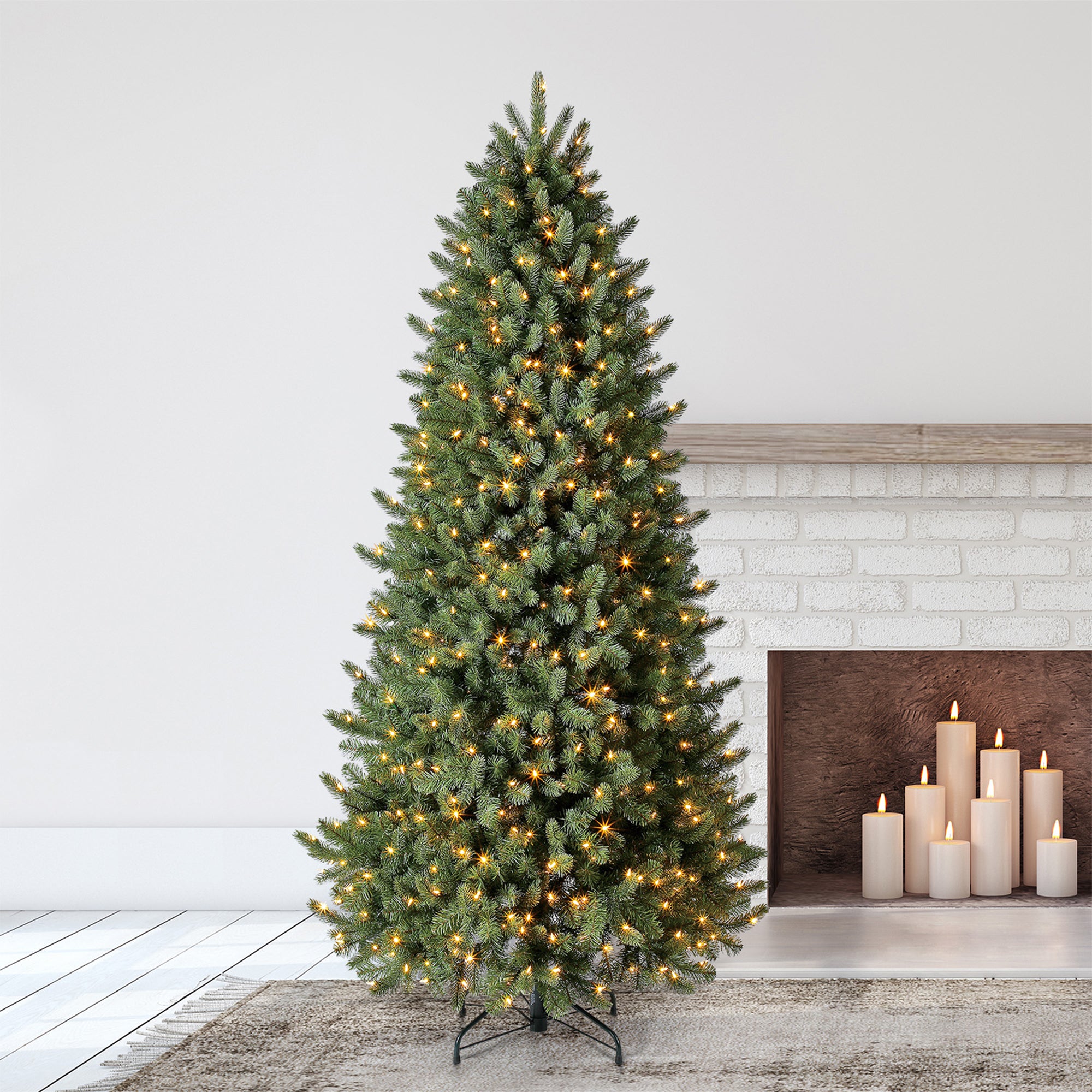 Evergreen Classics 7.5 Ft Vermont Spruce Tree, 600 Remote LED Lights (Used) - VMInnovations