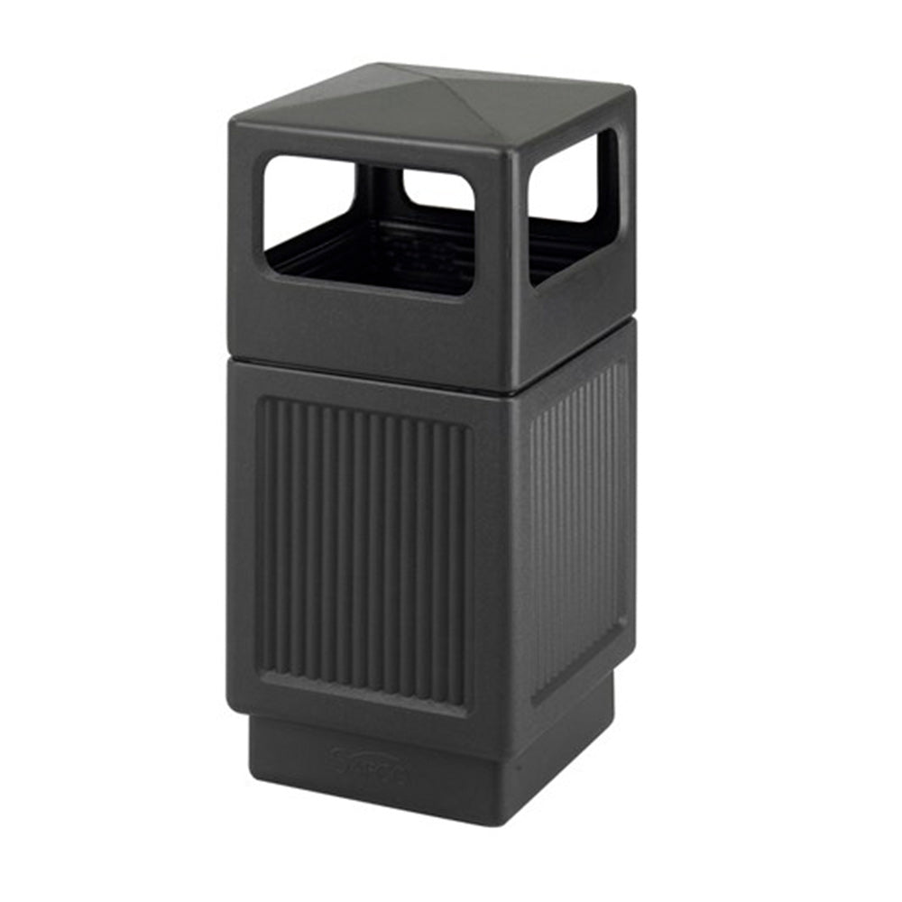 Safco Canmeleon Outdoor and Indoor Recessed Panel Trash Can, 38 Gal (Used) - VMInnovations