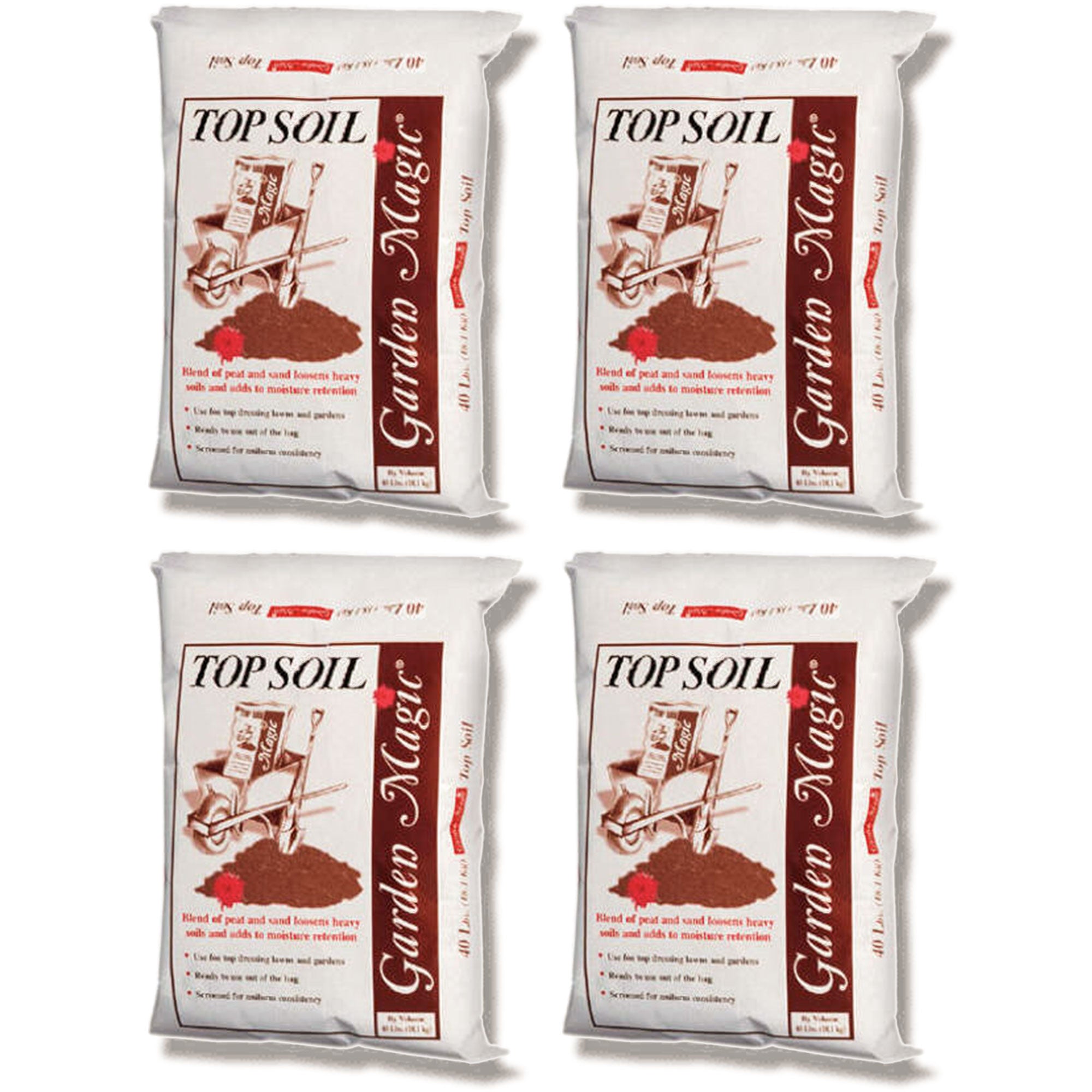 Michigan Peat Garden Magic Organic Planting Potting Soil, 40 Pound Bag (4 Pack) - VMInnovations