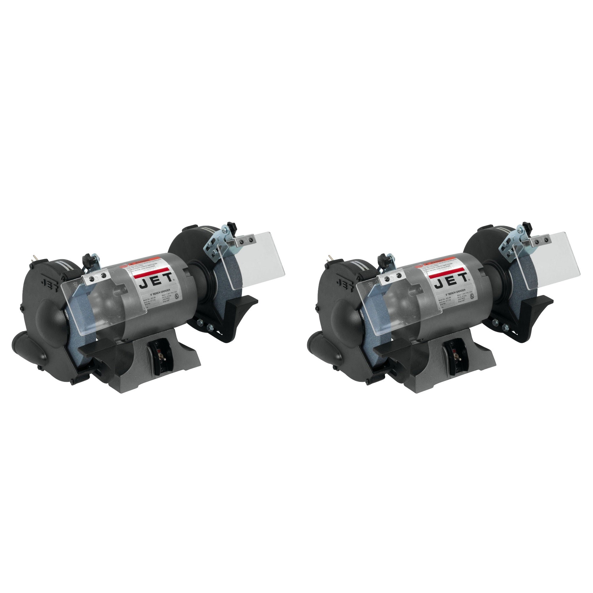 JET JBG-8A 8" Stationary Workshop Table Top Bench Grinder (W/Out Stand) (2 Pack)