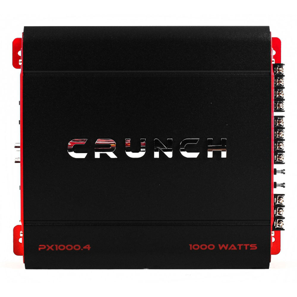 Crunch 4 Channel 1000W A/B Class Stereo Amplifier (2 Pack) & Wiring Kit - VMInnovations