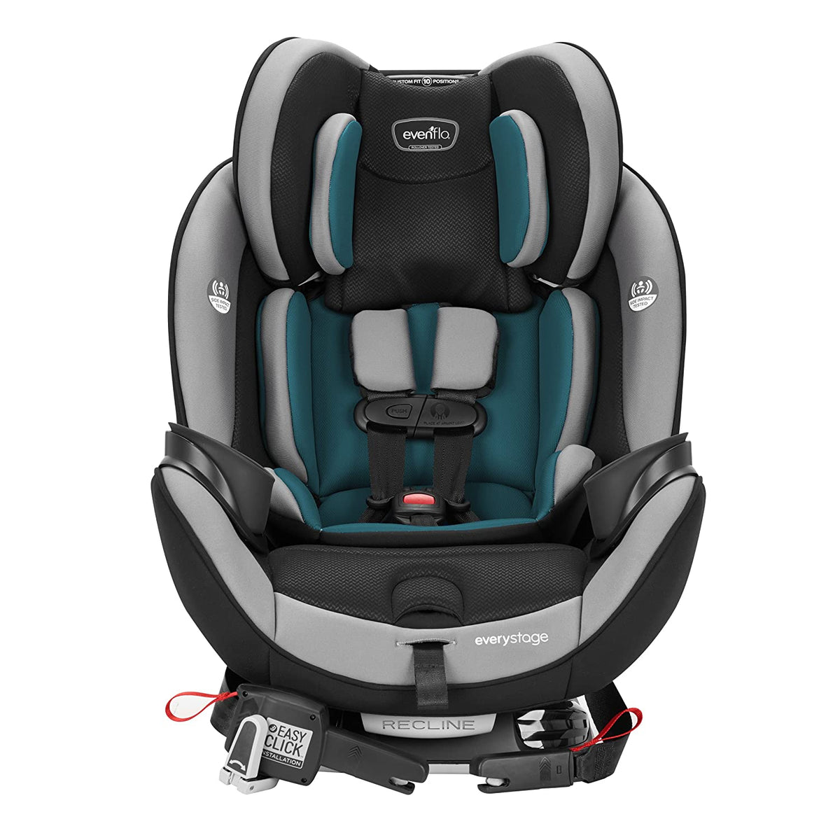 Evenflo EveryStage DLX Rear-Facing Convertible Car and Booster Seat, Reef Blue (Used)