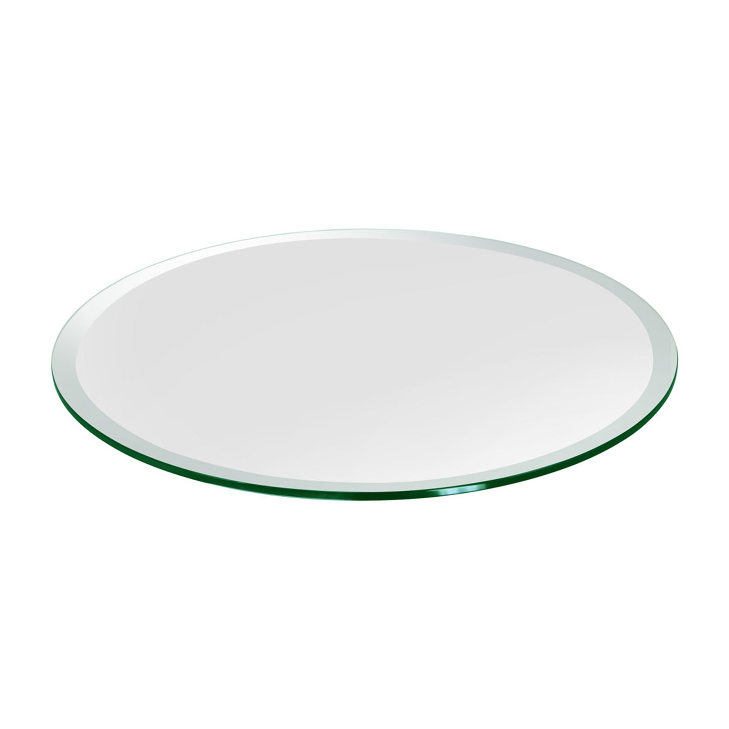 Troy Systems 22" Round Pencil Polish 3/8" Thick Tempered Glass Top (Open Box)