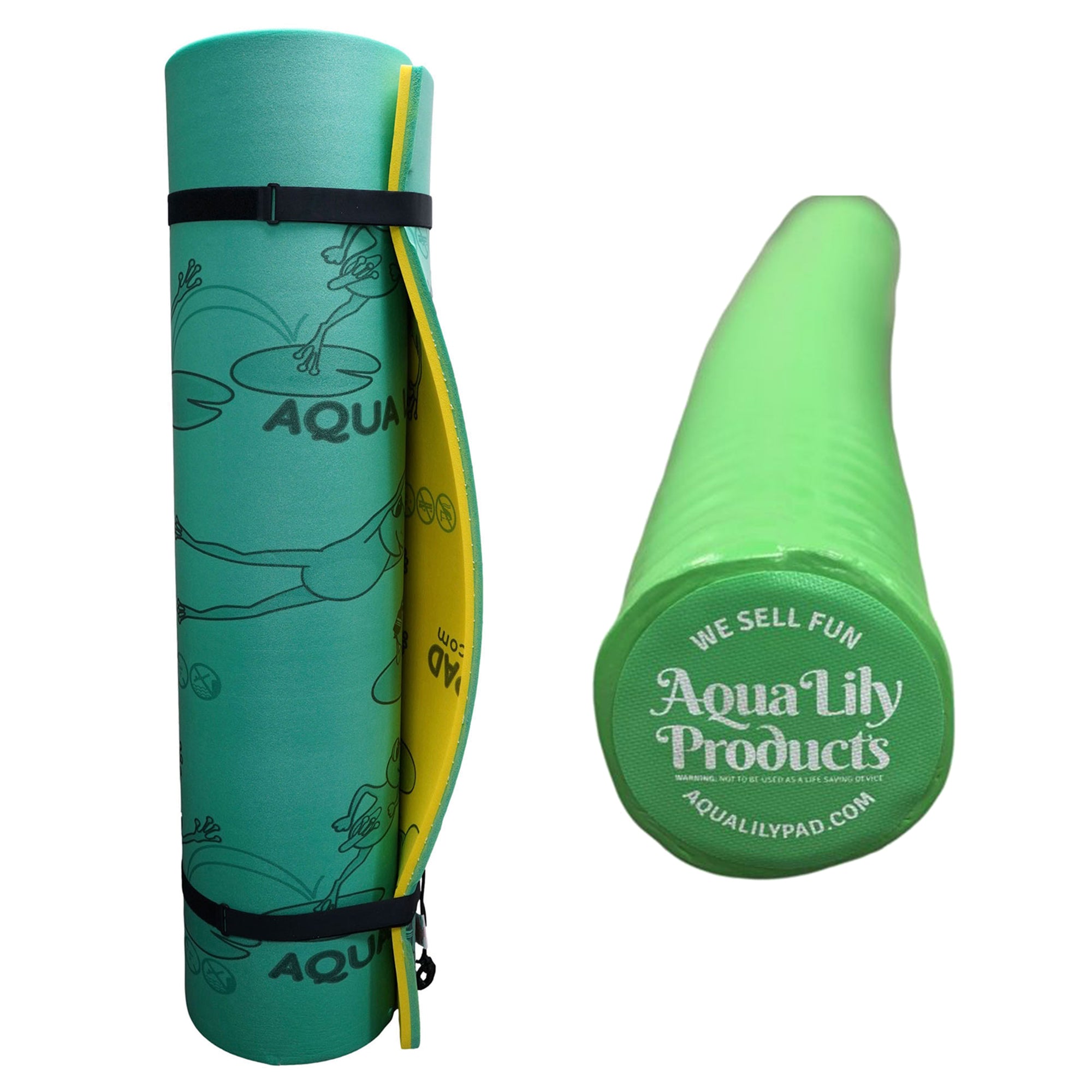 Aqua Lily Pad Water Mat Playground Float Pad & Buoyant Vinyl Foam Pool Noodle - VMInnovations