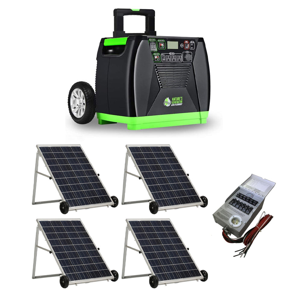 Nature's Generator Elite Portable Solar and Wind Powered 3600 Watt Generator Kit