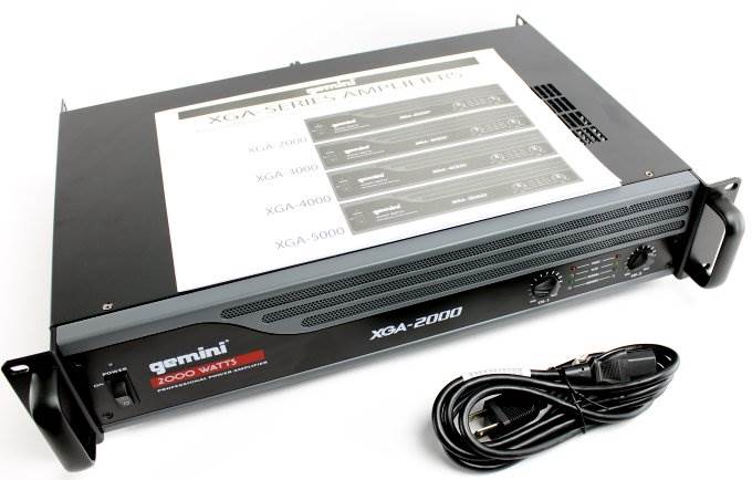 NEW! GEMINI XGA-2000 2000 Watt 2 CH Power Amplifier Professional DJ Stereo Amp