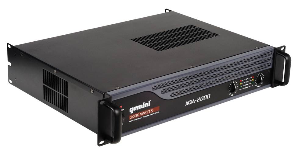 NEW! GEMINI XGA-2000 2000 Watt 2 CH Power Amplifier Professional DJ Stereo Amp