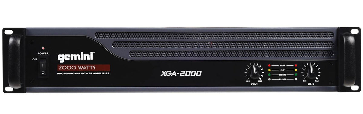 NEW! GEMINI XGA-2000 2000 Watt 2 CH Power Amplifier Professional DJ Stereo Amp