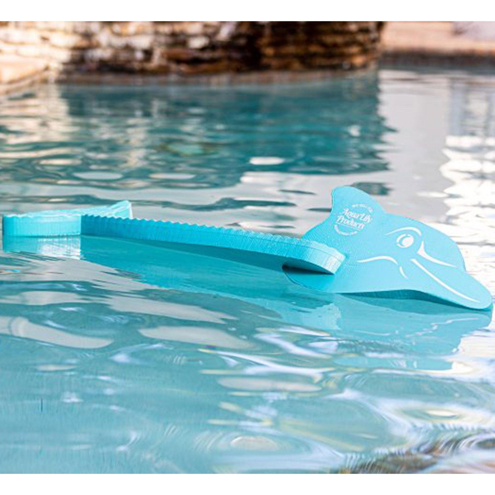 Aqua Lily Pad 16' Floating Island w/Dolphin Pool Noodle & Foam Pool Noodle Float - VMInnovations