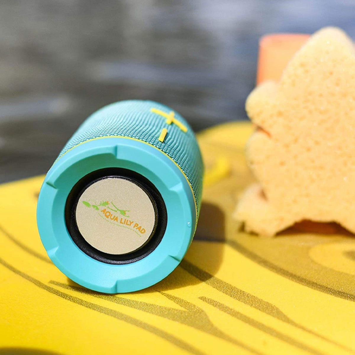 Aqua Lily Pad 16' Floating Foam Island w/ Floating Waterproof Bluetooth Speaker