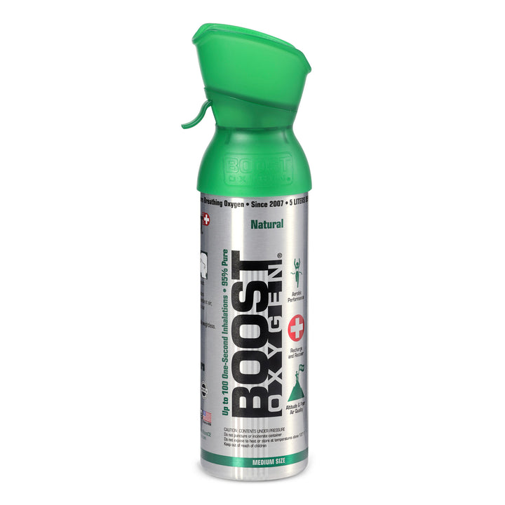 Boost Oxygen Natural Portable 5 Liter Pure Oxygen Variety Canister (4 Pack) - VMInnovations