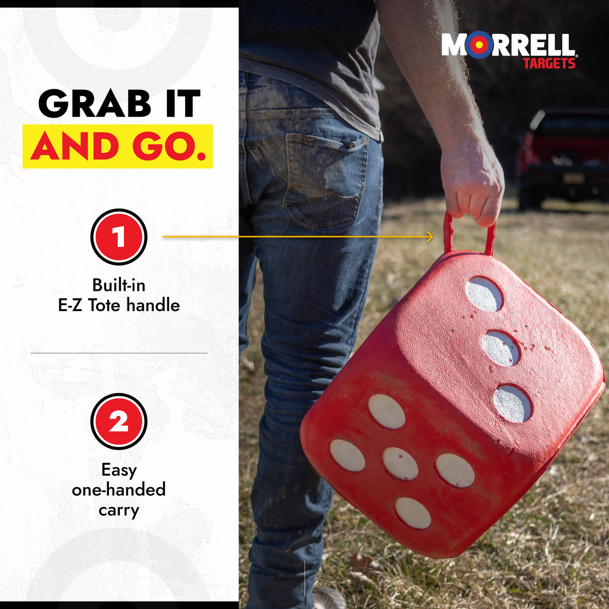 Morrell Targets High Roller 6 Sided 21 Combo Archery Target, 13x13x13", (Used)