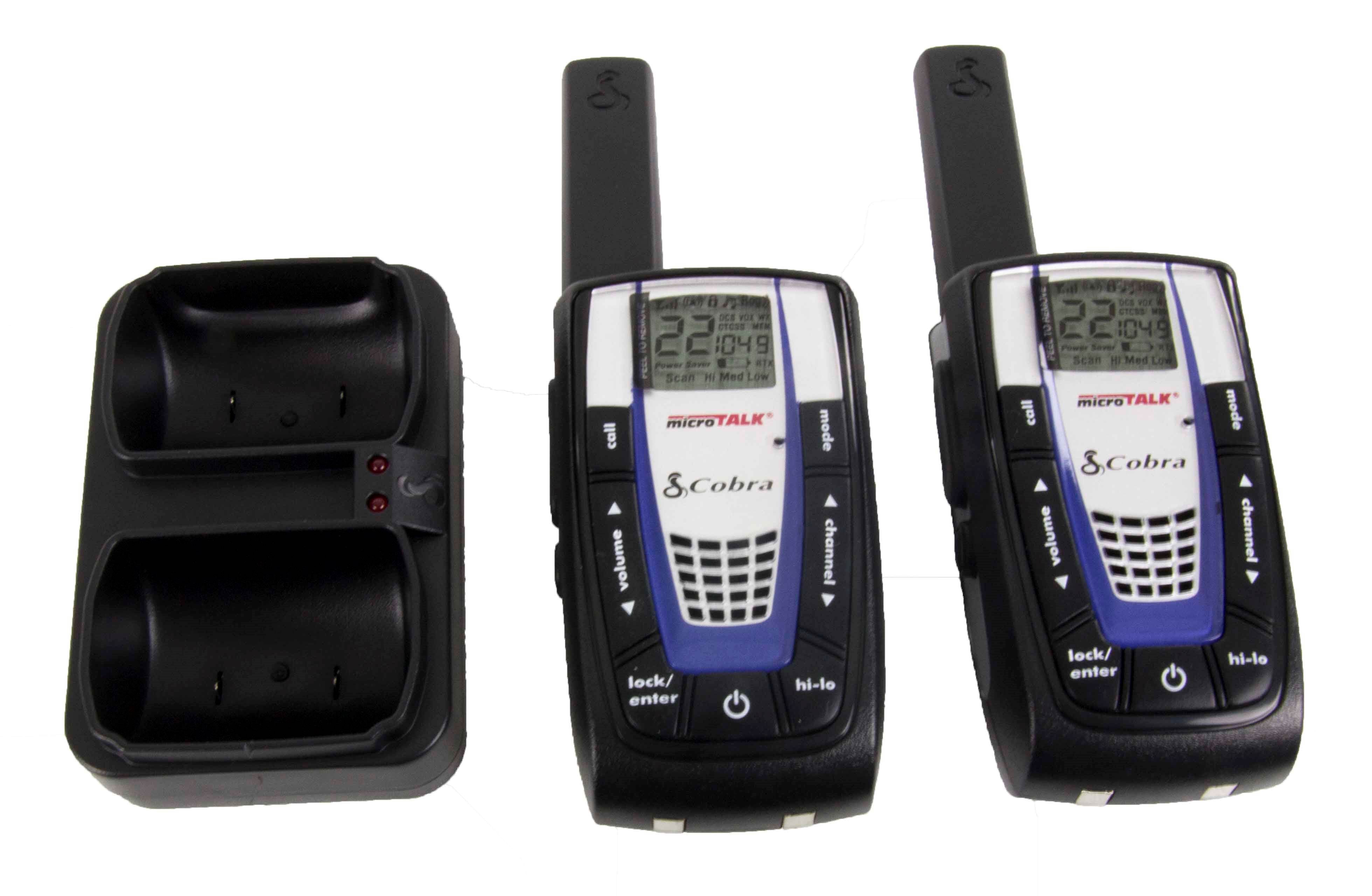 NEW! PAIR COBRA CXR825 30 Mile 22 Channel FRS/GMRS Walkie Talkie 2-Way Radio