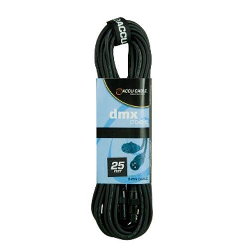 NEW Accu AC3PDMX25 Cable 25 Foot 3 Pin DMX Pro Cable