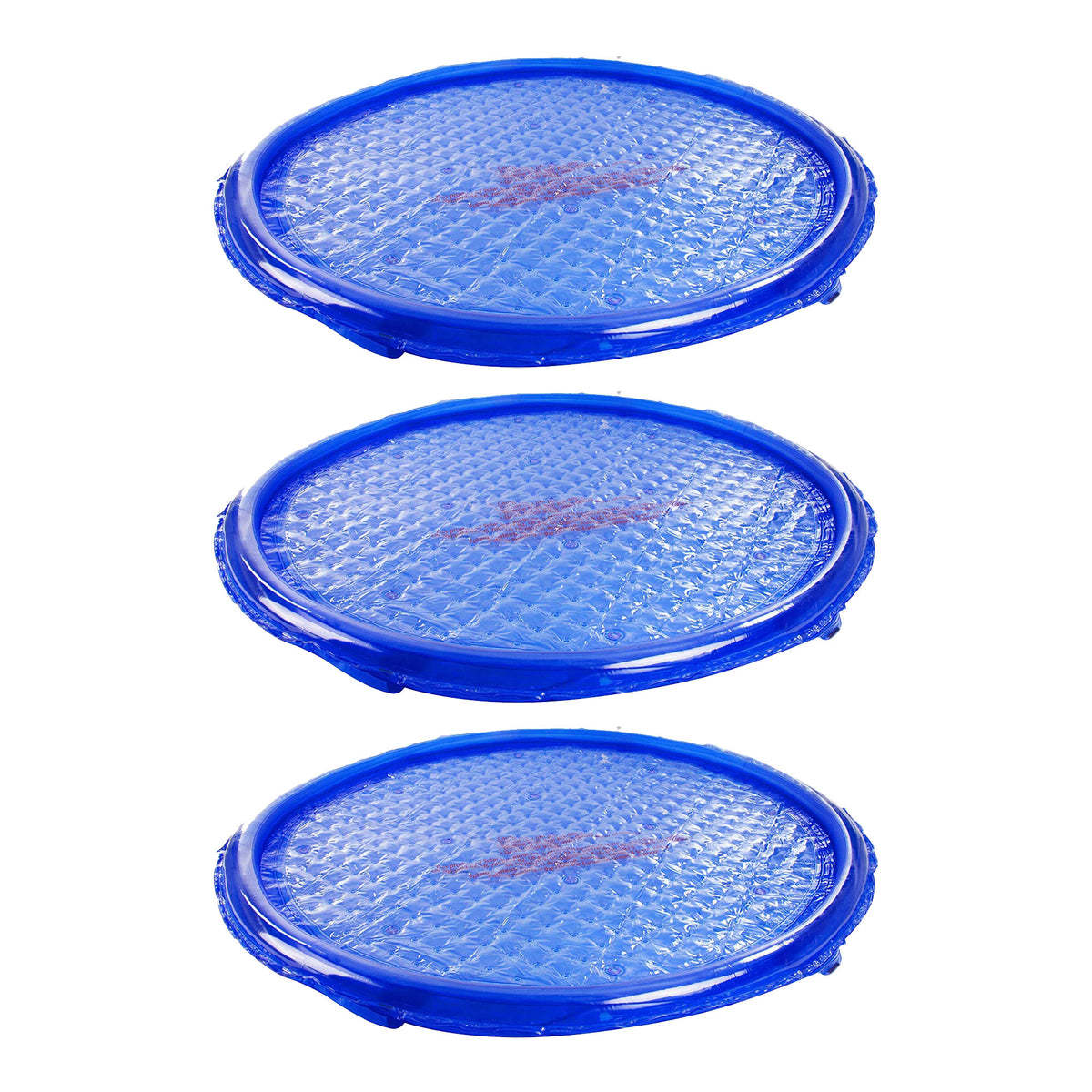 Solar Sun Rings UV Resistant Pool Spa Heater Circular Solar Cover, Blue (3 Pack) - VMInnovations