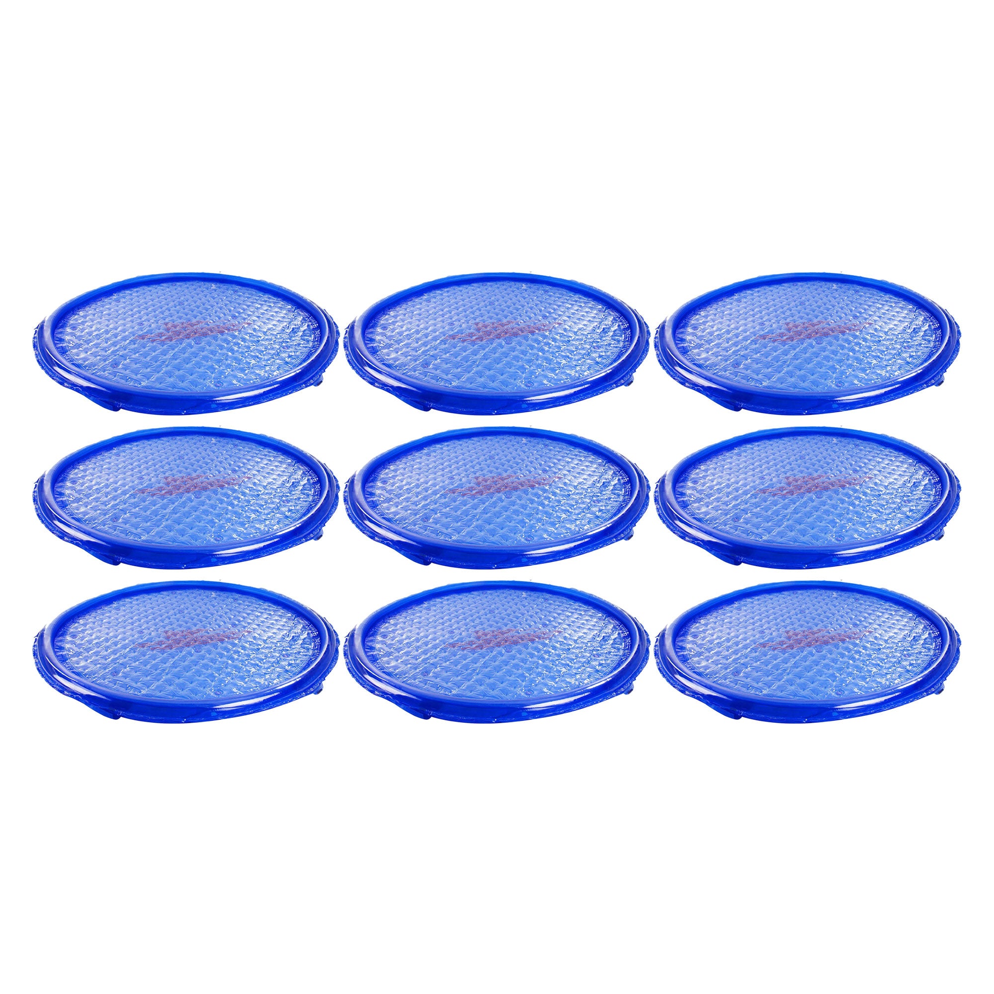 Solar Sun Rings UV Resistant Pool Spa Heater Circular Solar Cover, Blue (9 Pack)