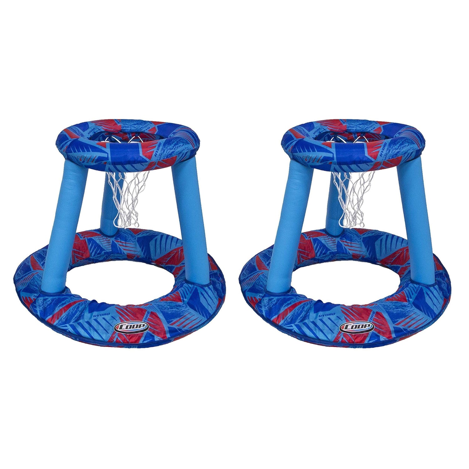 SwimWays Coop Floating Water Pool Basketball Hoop w/ Twist and Fold Design, Blue