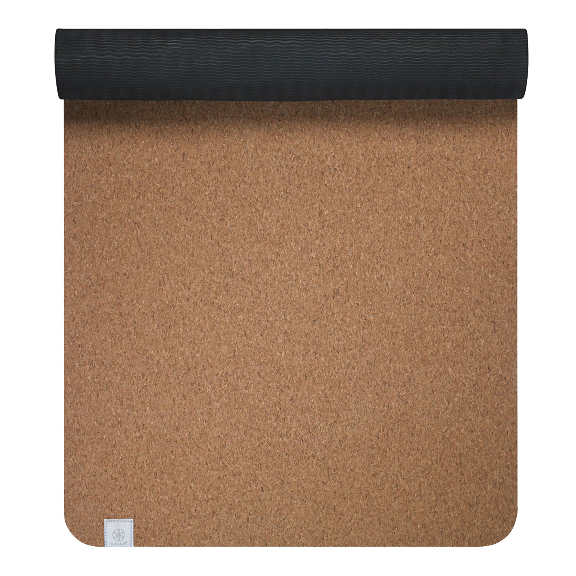 Gaiam 68 Inch Performance Supportive Cork Yoga Floor Mat w/ Superior Cushioning