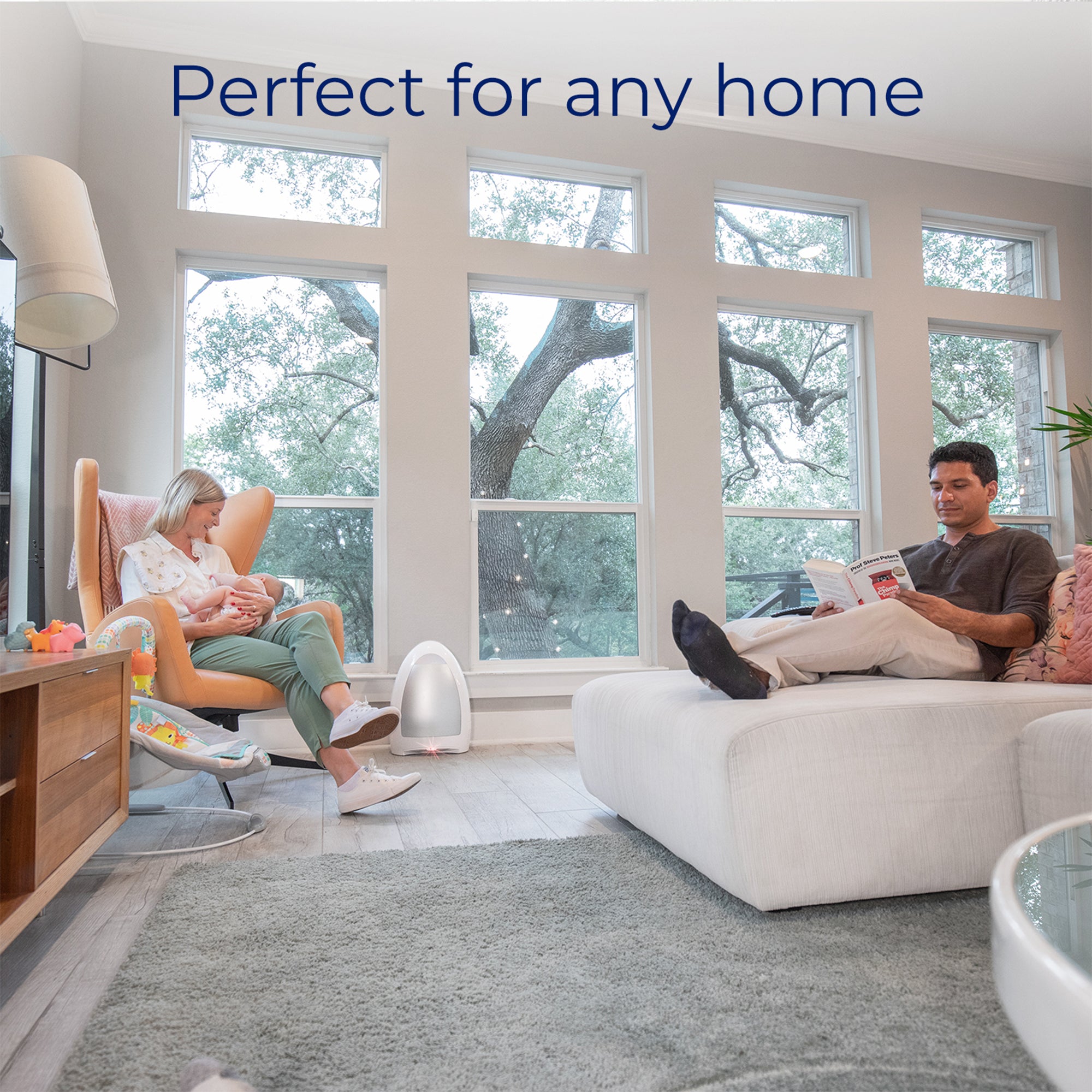 EyeVac Home 1,000-Watt Automatic Touchless Stationary Vacuum, White (Open Box) - VMInnovations