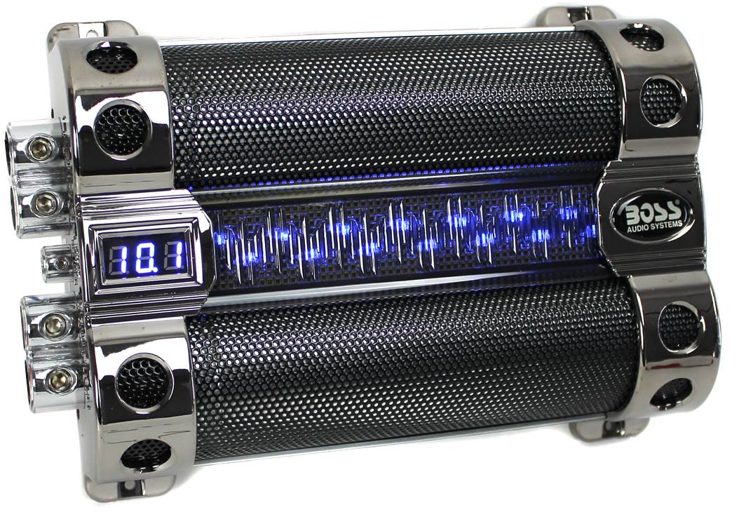 BOSS CAP18 18 FARAD Digital Car Audio Capacitor Cap Digital Light Show (4 Pack)
