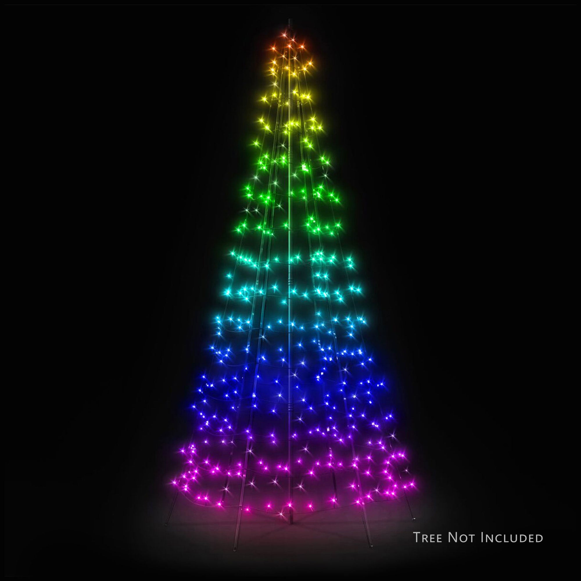 Twinkly 19.7' Aluminum Interlocking Pole for Twinkly 1,000 LED Light Tree, Black