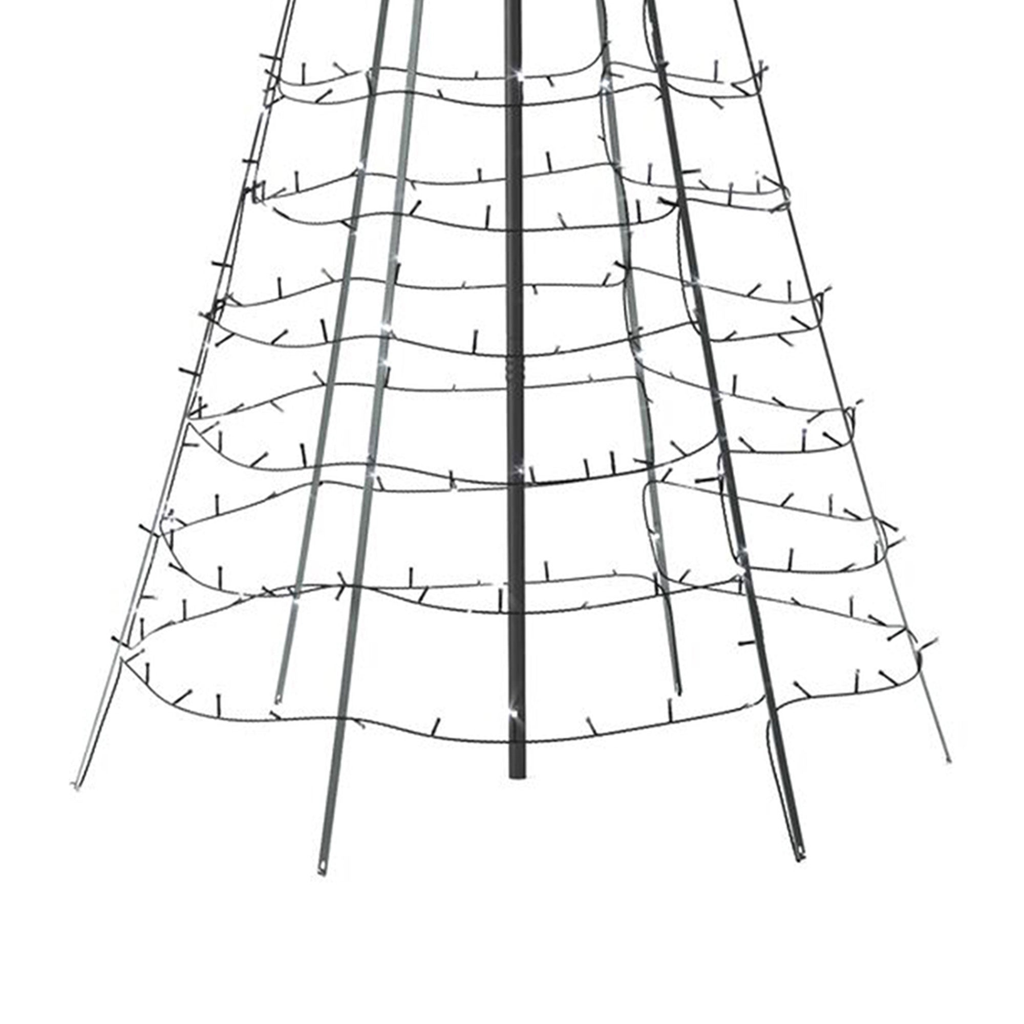Light Tree App-control Flag-pole Christmas Tree 450 RGB+W 9.8-Ft w/Pole (Used) - VMInnovations