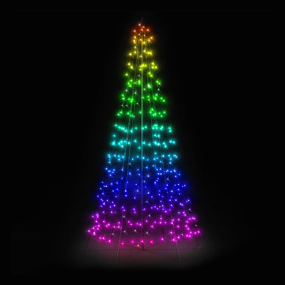 Twinkly Light Tree App-control Flag-pole Christmas Tree 6.6-Ft w/Pole (Used)