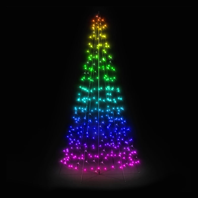 Twinkly Light Tree App-control Flag-pole Christmas Tree 750 RGB+W 13.1-Ft w/Pole