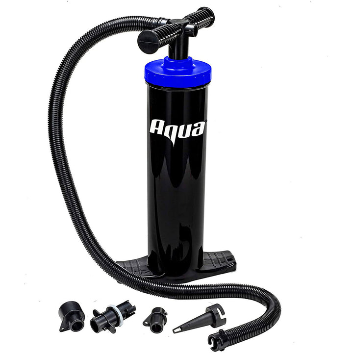 Aqua Key West Cushioned Comfort Lounge Pool Float and Dual Action Hand Pump - VMInnovations