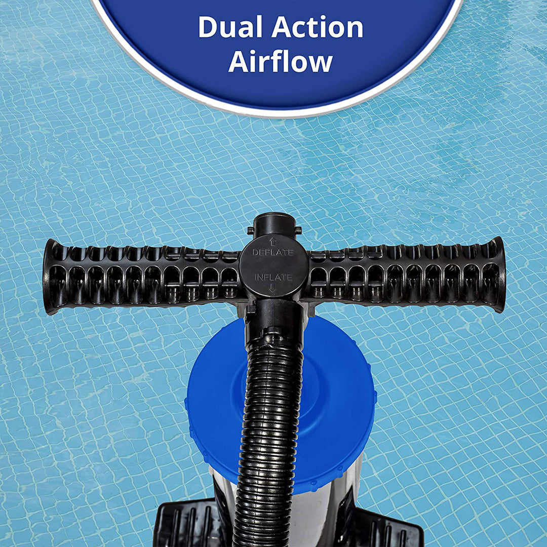 Aqua Key West Cushioned Comfort Lounge Pool Float and Dual Action Hand Pump - VMInnovations