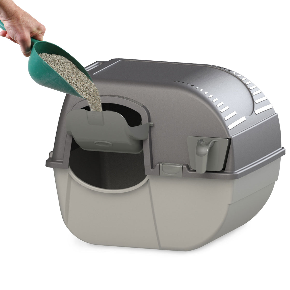 Omega Paw Easy Fill Roll n Clean No Scoop Self Cleaning Cat Litter Box (Used)