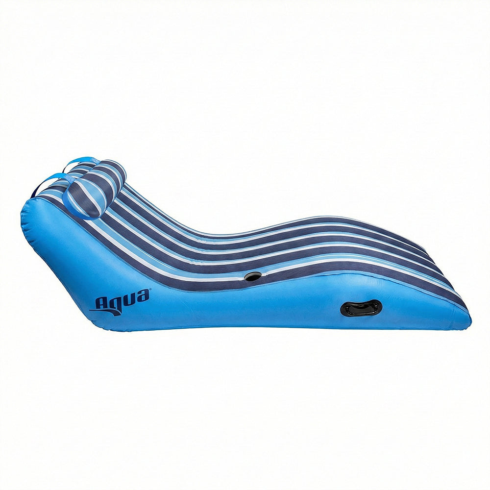 Aqua Leisure Ultra Cushioned Comfort Lounge Inflatable Pool Float with Pillow