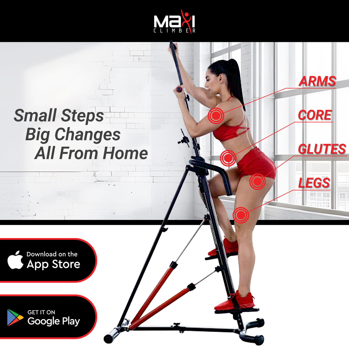 MaxiClimber Vertical Climber Exerise Machine, Home Gym Equipment, XL-200 (Used) - VMInnovations
