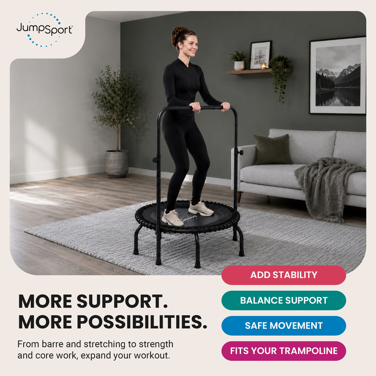 JumpSport Handle Bar for Arched Leg Trampolines, Trampoline Not Included(Used) - VMInnovations