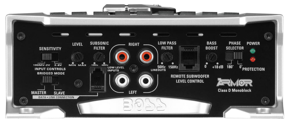 Boss AR4000D Armor 4000W Monoblock Class D Car Audio Amp + Remote (4 Pack)