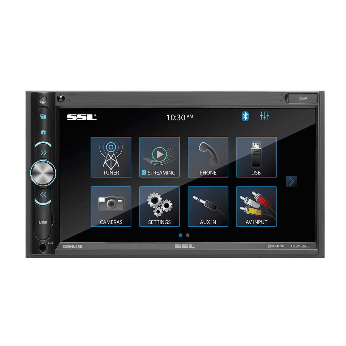 SOUNDSTORM Double DIN Bluetooth Multimedia Player with 6.75 Inch Touchscreen