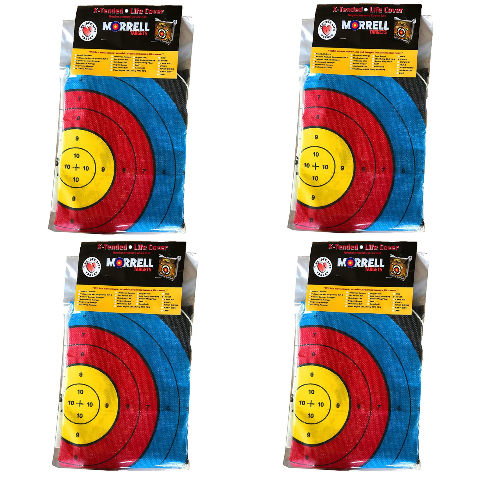 Morrell Lightweight Youth Range Archery Bag Target Replacement Cover (4 Pack)