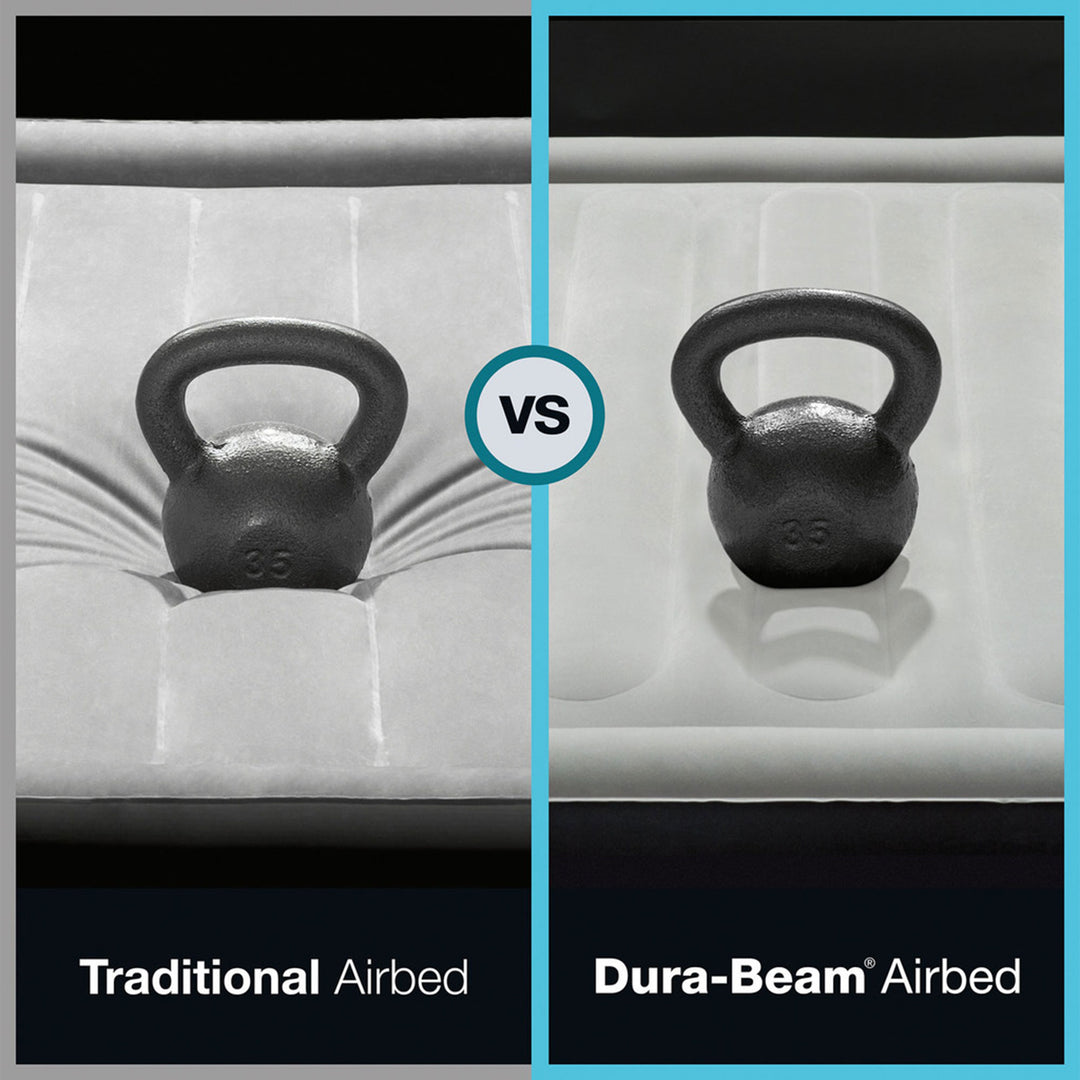 Intex TruAire Luxury Queen Air Mattress Airbed w/ Lumbar Support & Built in Pump - VMInnovations