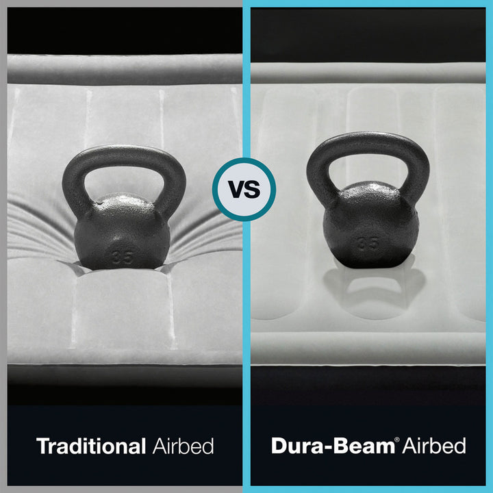 Intex TruAire Luxury Queen Air Mattress Airbed w/ Lumbar Support & Built in Pump - VMInnovations