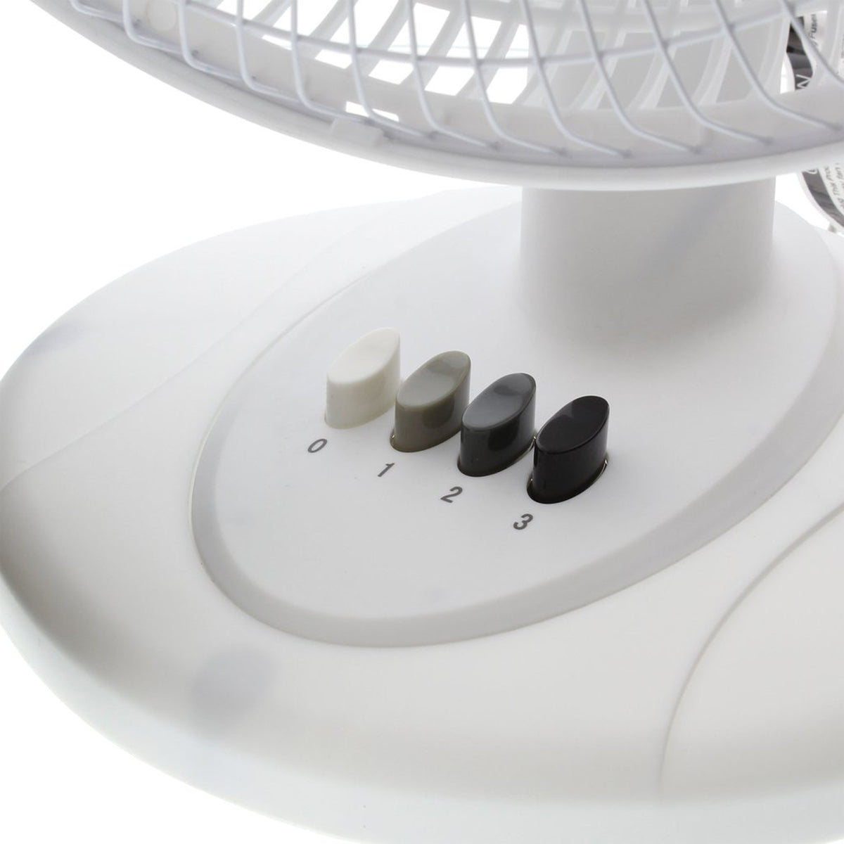 Comfort Zone 12" 3 Speed Adjustable Oscillating Table Fan, White (Open Box)