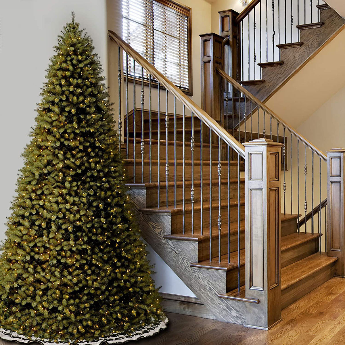 National Tree Company Downswept Douglas Fir 10' Prelit Artificial Christmas Tree