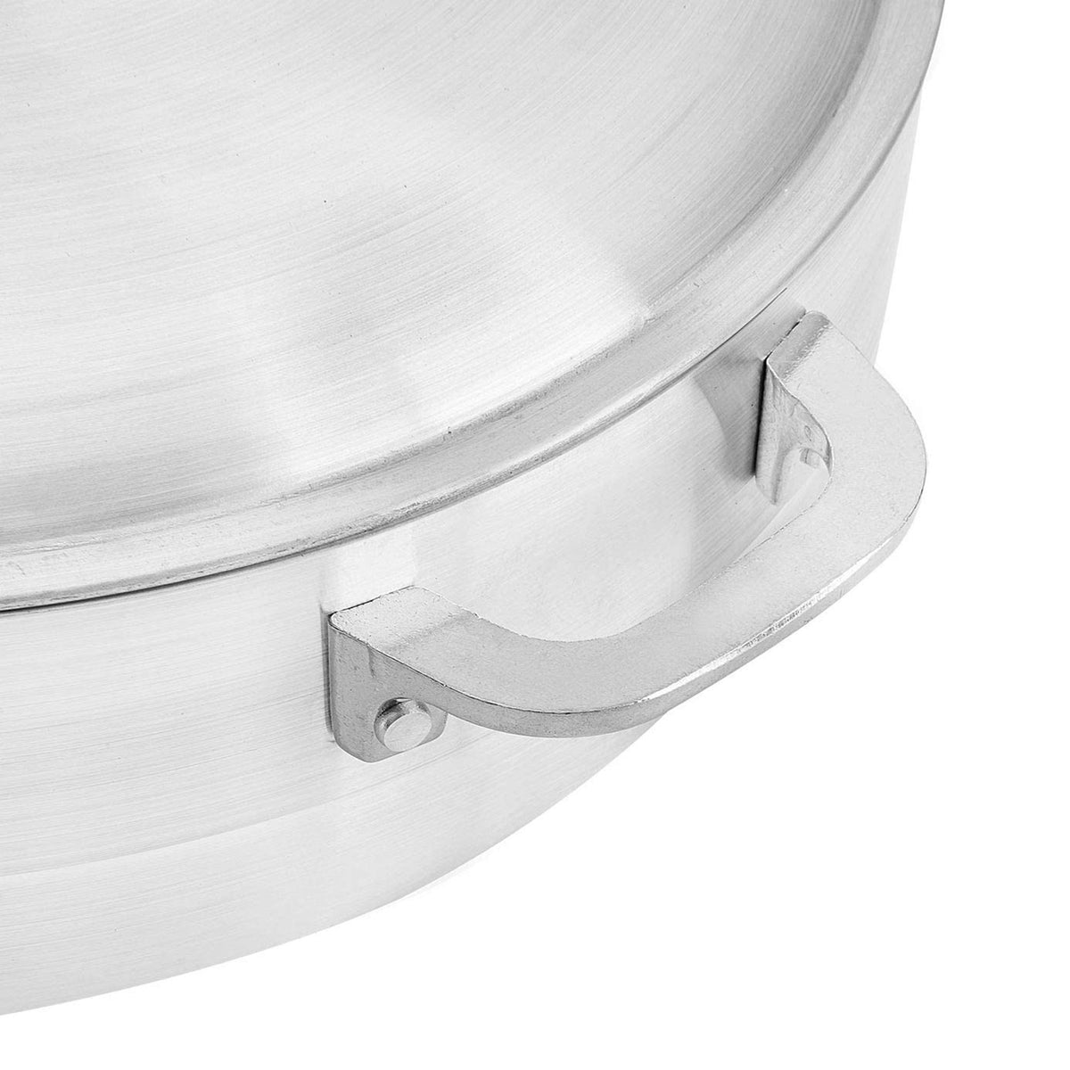 Alpine Cuisine 11 Qt Aluminum Nonstick Caldero Pot with Lid, Silver (Damaged)