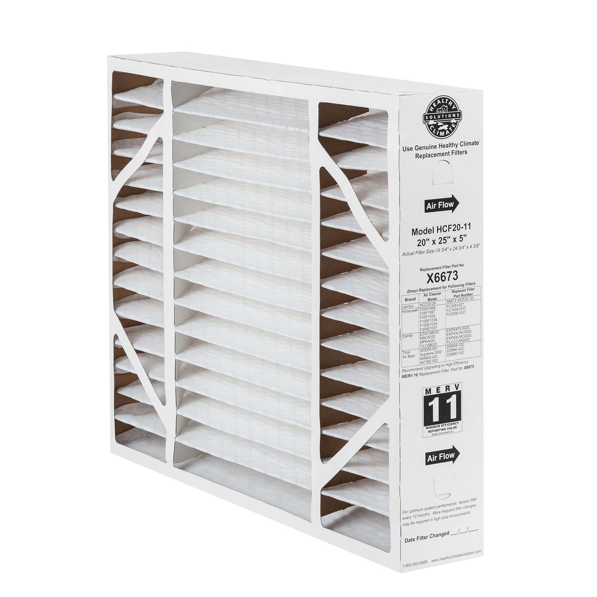 Lennox x0583 Healthy Climate Air 25 x 16 x 5 Inch MERV 11 Filter (Open Box)
