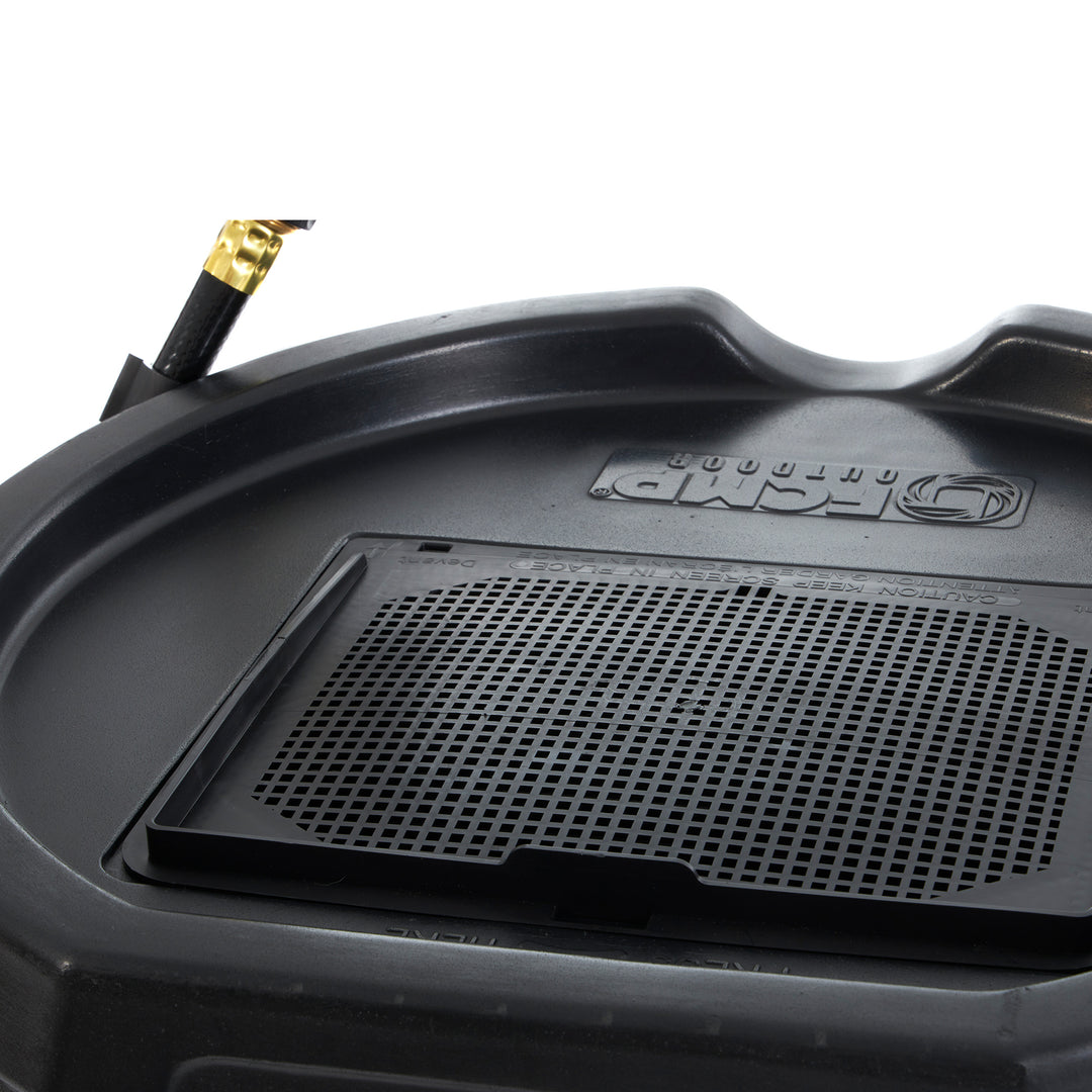 FCMP Outdoor RC45 45 Gallon Outdoor Rain Water Catcher Barrel Container, Black - VMInnovations