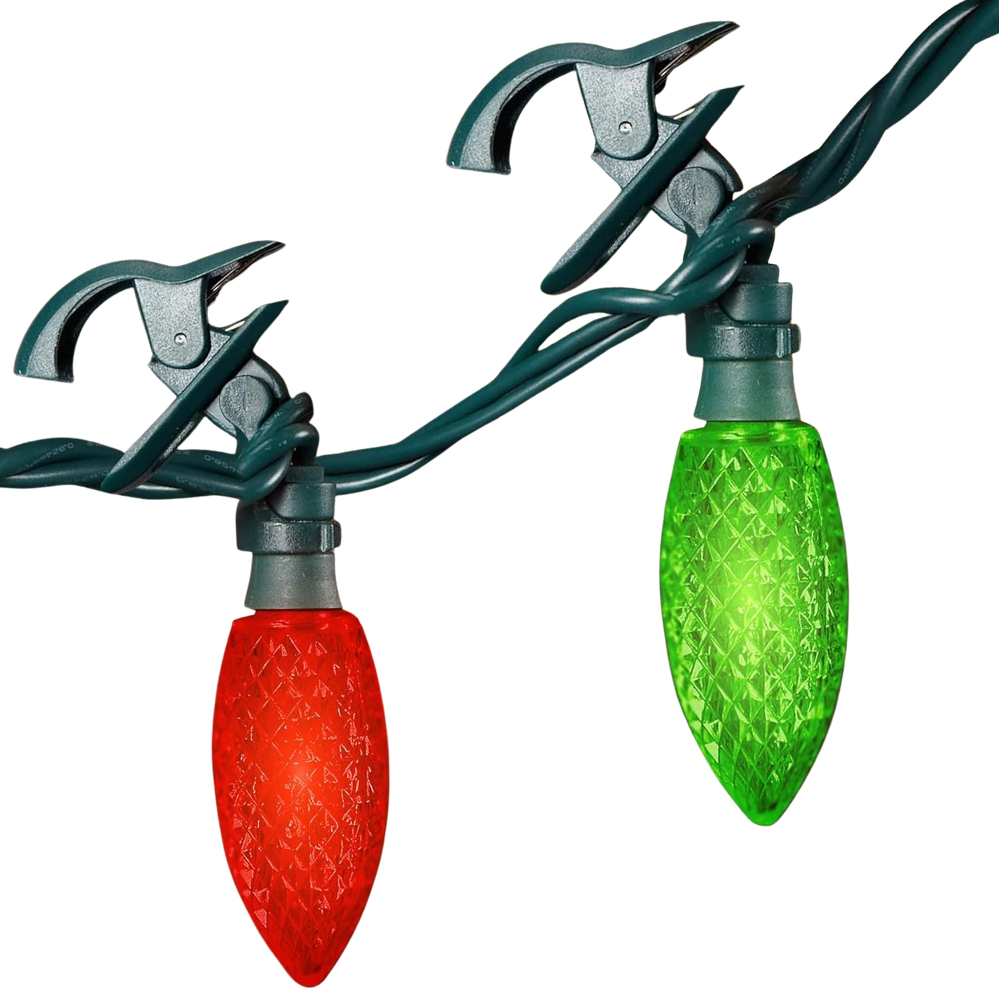 NOMA Quick Clip 66.8' LED Oudoor Christmas String Lights, 100 Multi-Color Bulbs - VMInnovations